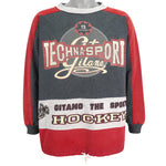 Vintage (Gitano) - Techna-Sport Hockey Crew Neck Sweatshirt 1990s Large