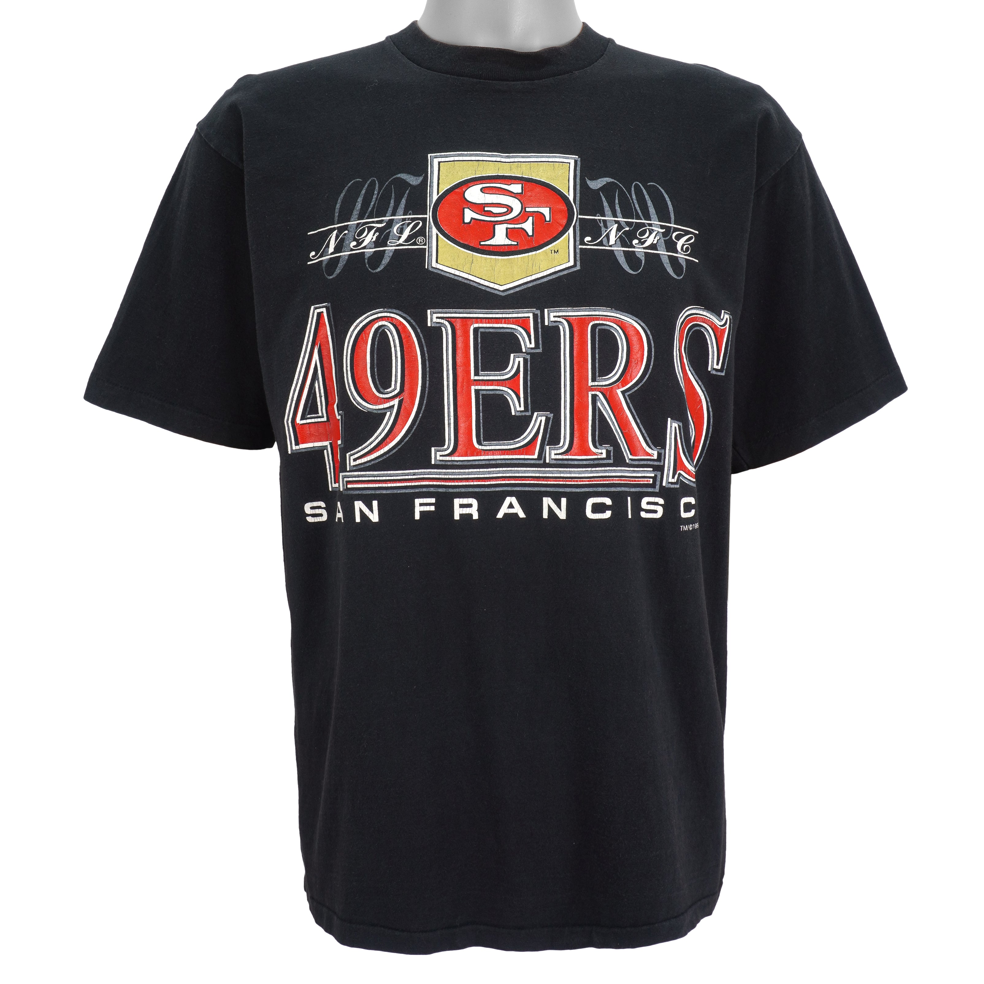 Vintage NFL (Chalk Line) - 'San Francisco 49ers' Spell-Out T-Shirt 1993 X-Large