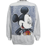 Disney (Mickey) - Grey Big Logo Crew Neck Sweatshirt 1990s XX-Large Vintage Retro