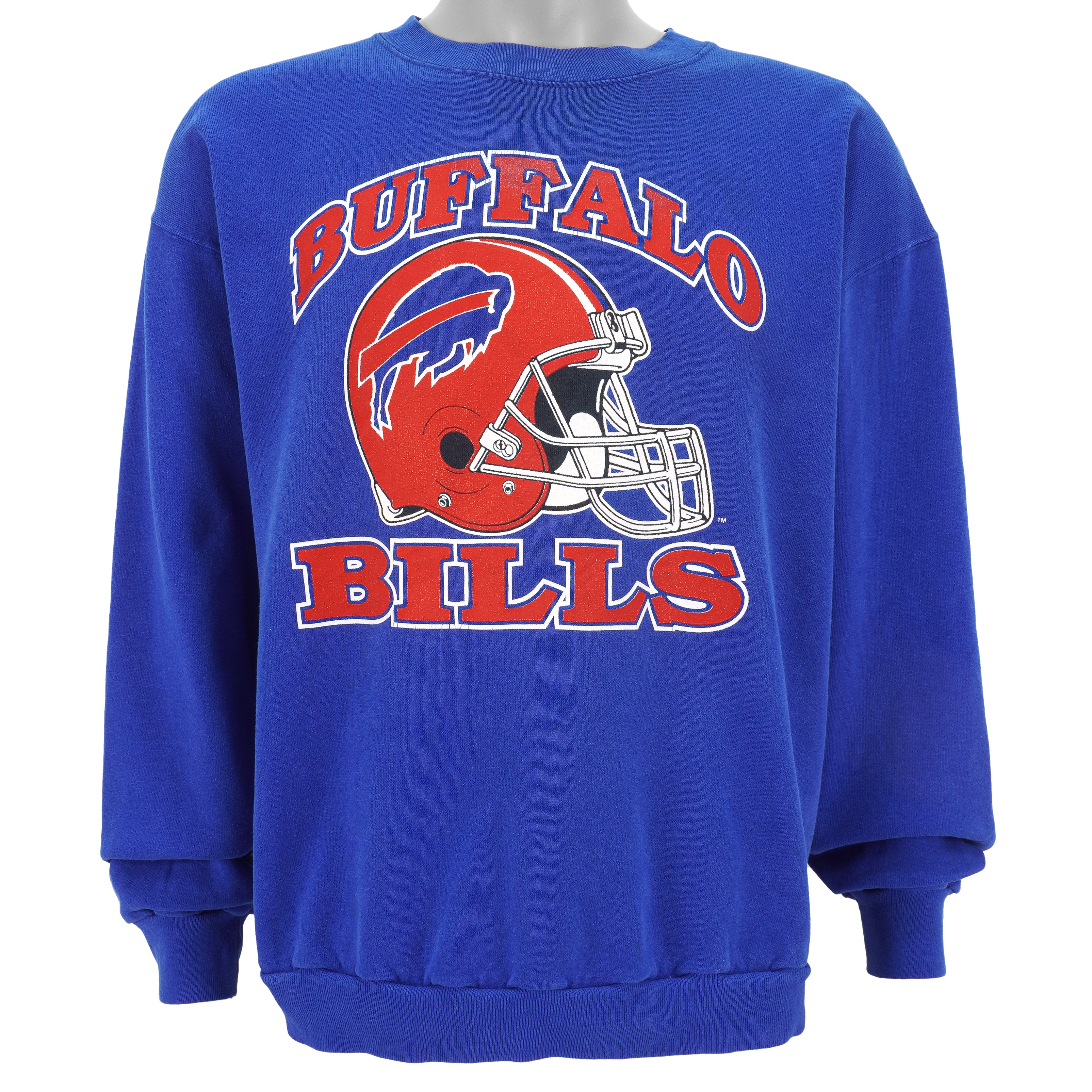 90's Buffalo Bills Trench NFL Crewneck Sweatshirt Size Small – Rare VNTG