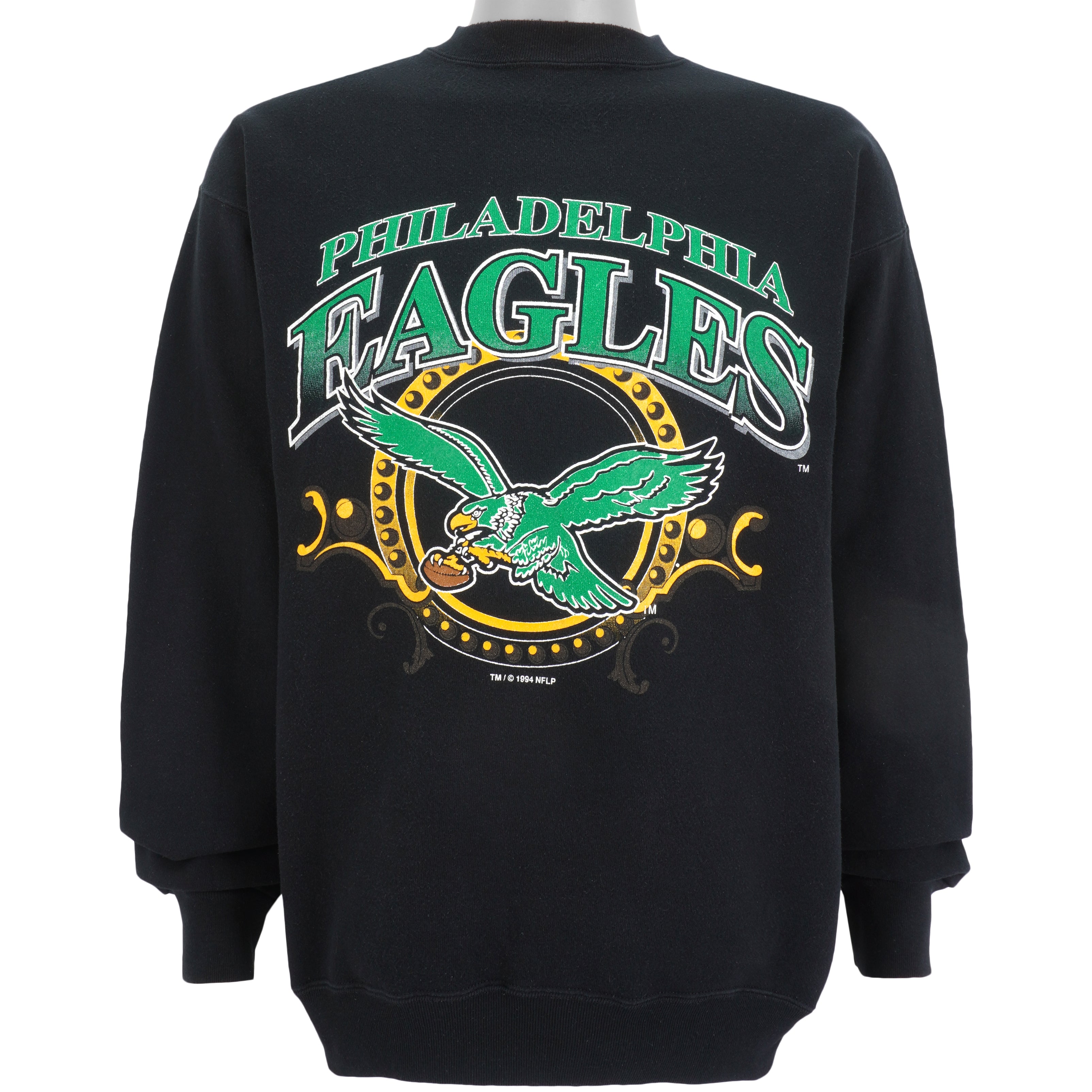 Vintage Philadelphia Eagles Logo Athletic 1/4 Zip Pullover XL NFL Pro Line