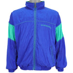 Le Coq Sportif - Blue Spell-Out Windbreaker 1990s Large Vintage Retro