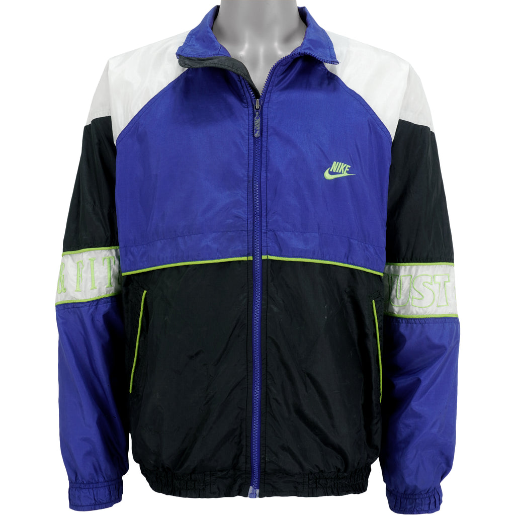 Nike  - Colorblock Zip-Up Windbreaker 1990s Large Vintage Retro