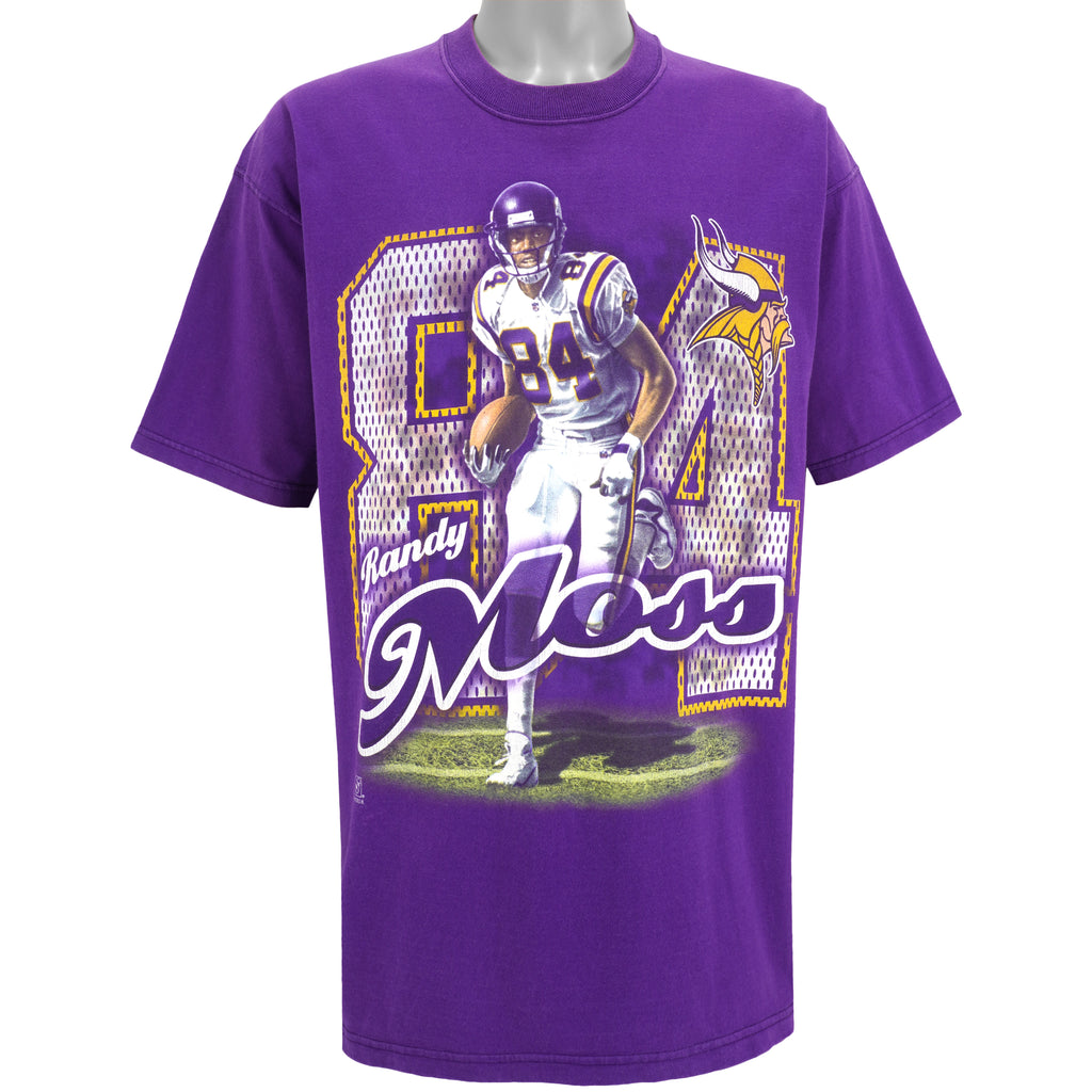 NFL (Pro Player) - Minnesota Vikings, Randy Moss T-Shirt 1990s X-Large Vintage Retro Football