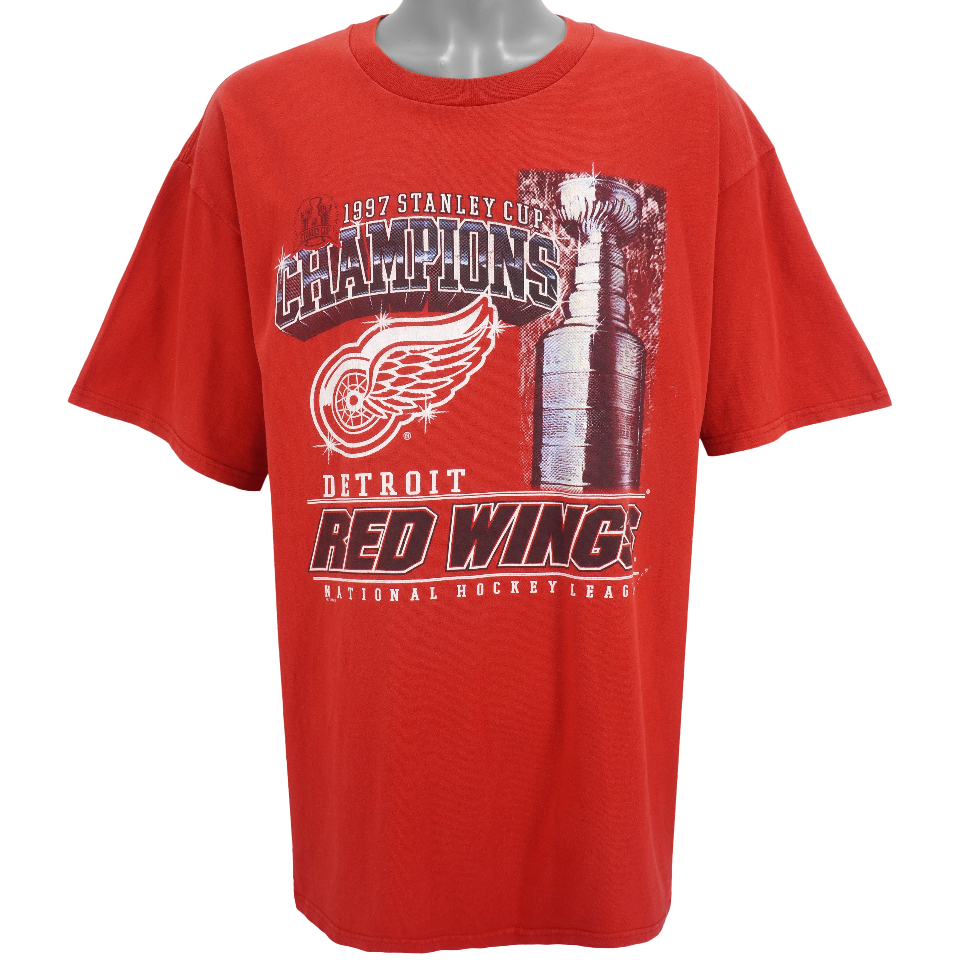 NHL Detroit Red Wings 1997 Stanley Cup Single Stitch T-Shirt (L)