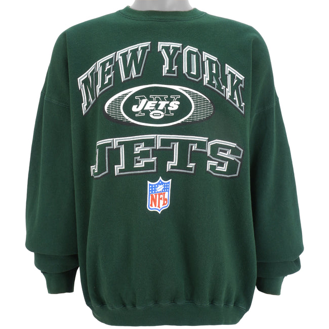 Vintage NFL (Logo Athletic) - New York Jets Embroidered Sweatshirt 1990s  X-Large – Vintage Club Clothing