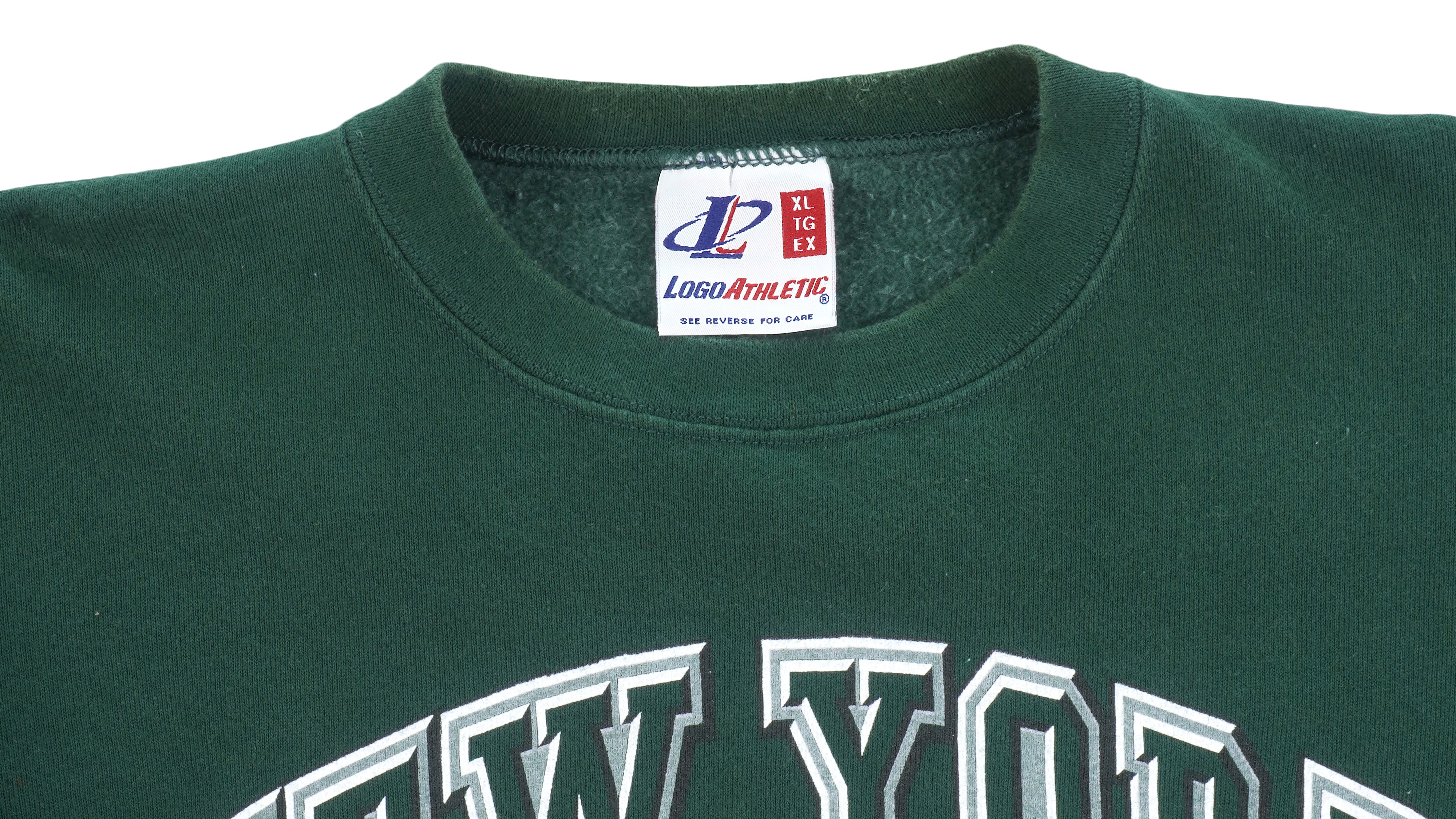 NEW YORK JETS VINTAGE 1990'S LOGO ATHLETIC V-NECK WINDBREAKER