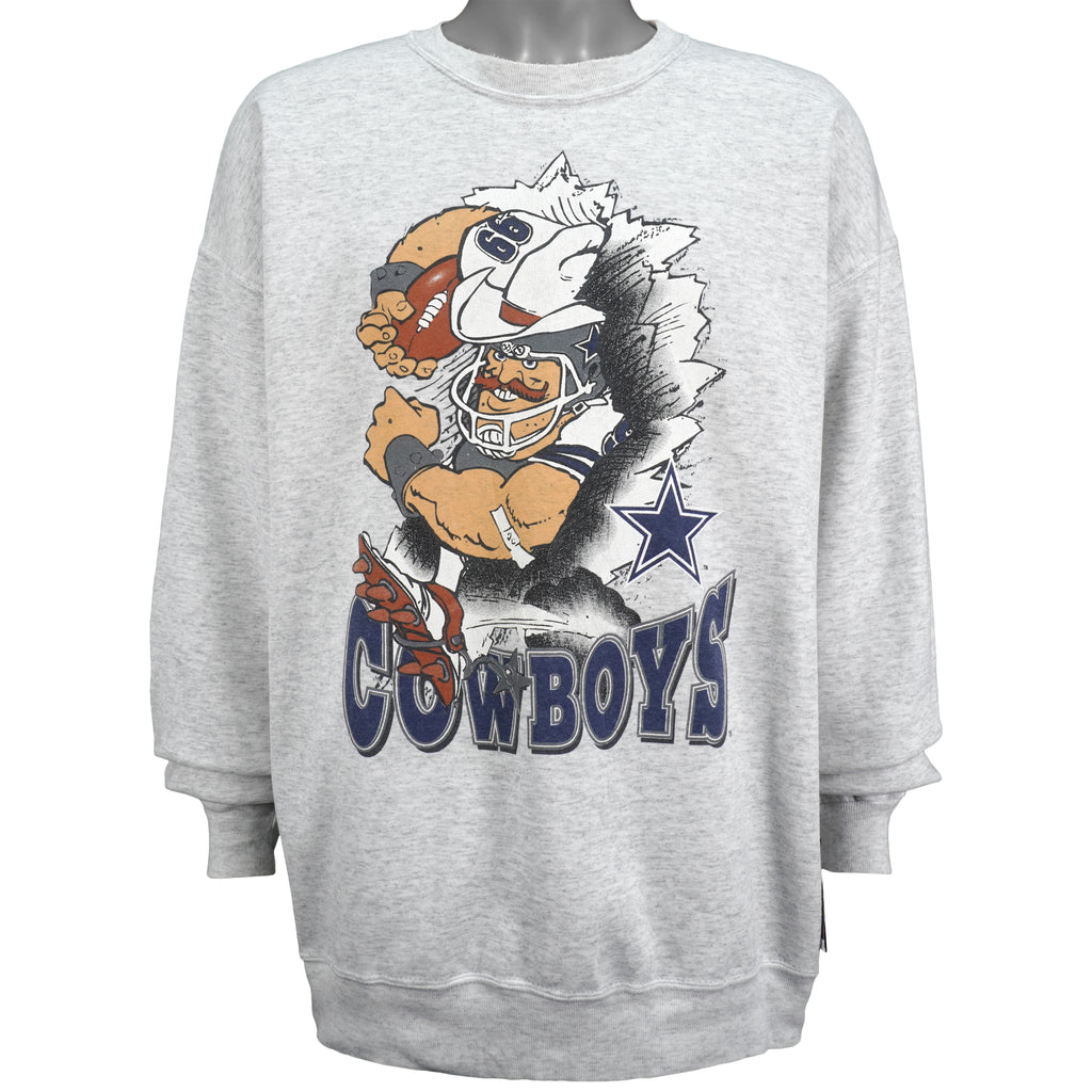 NFL (Nutmeg) - Dallas Cowboys Big Logo Sweatshirt 1990s X-Large Vintage Retro Football