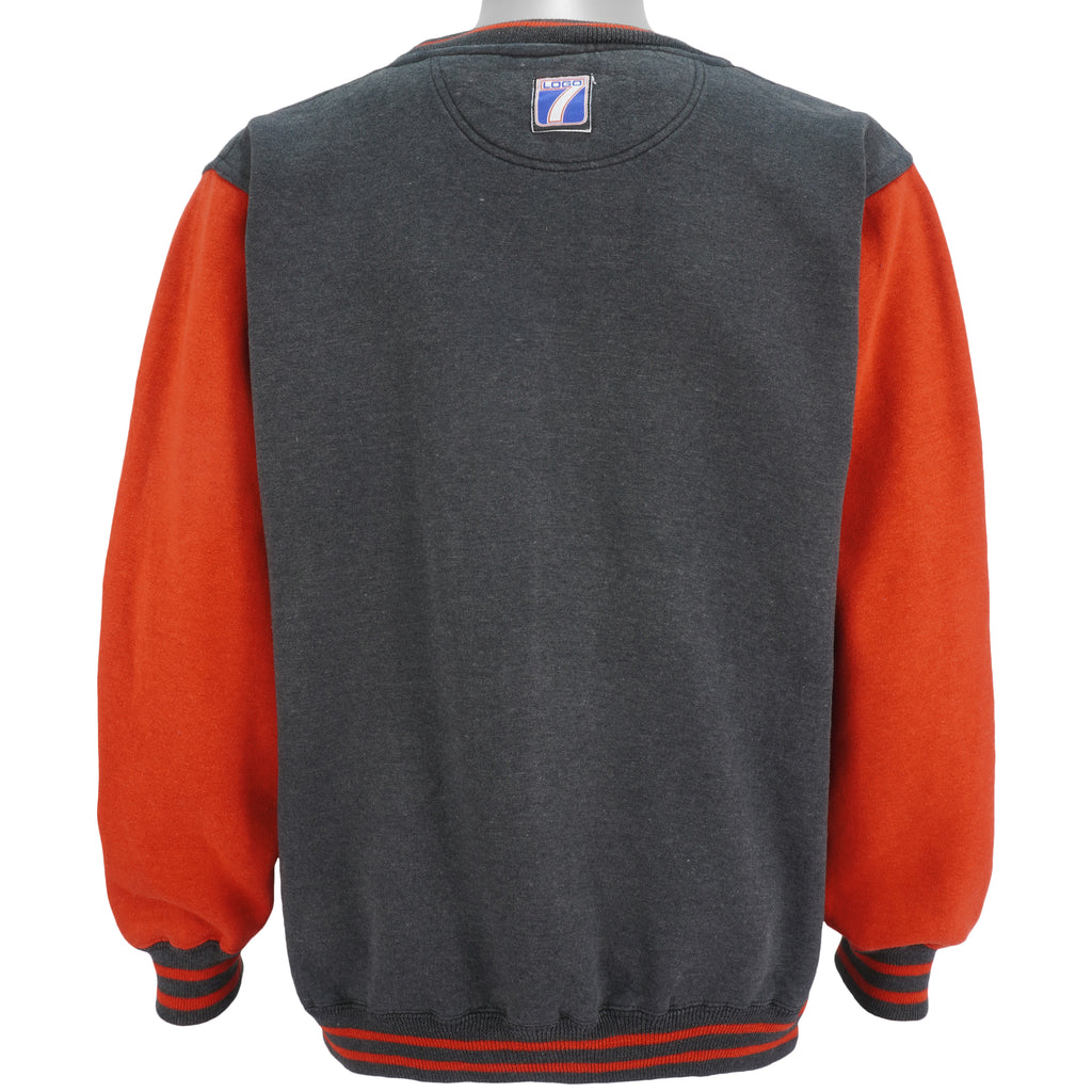 NFL (Logo 7) - Wisconsin Badgers Embroidered Crew Neck Sweatshirt 1990s Large
