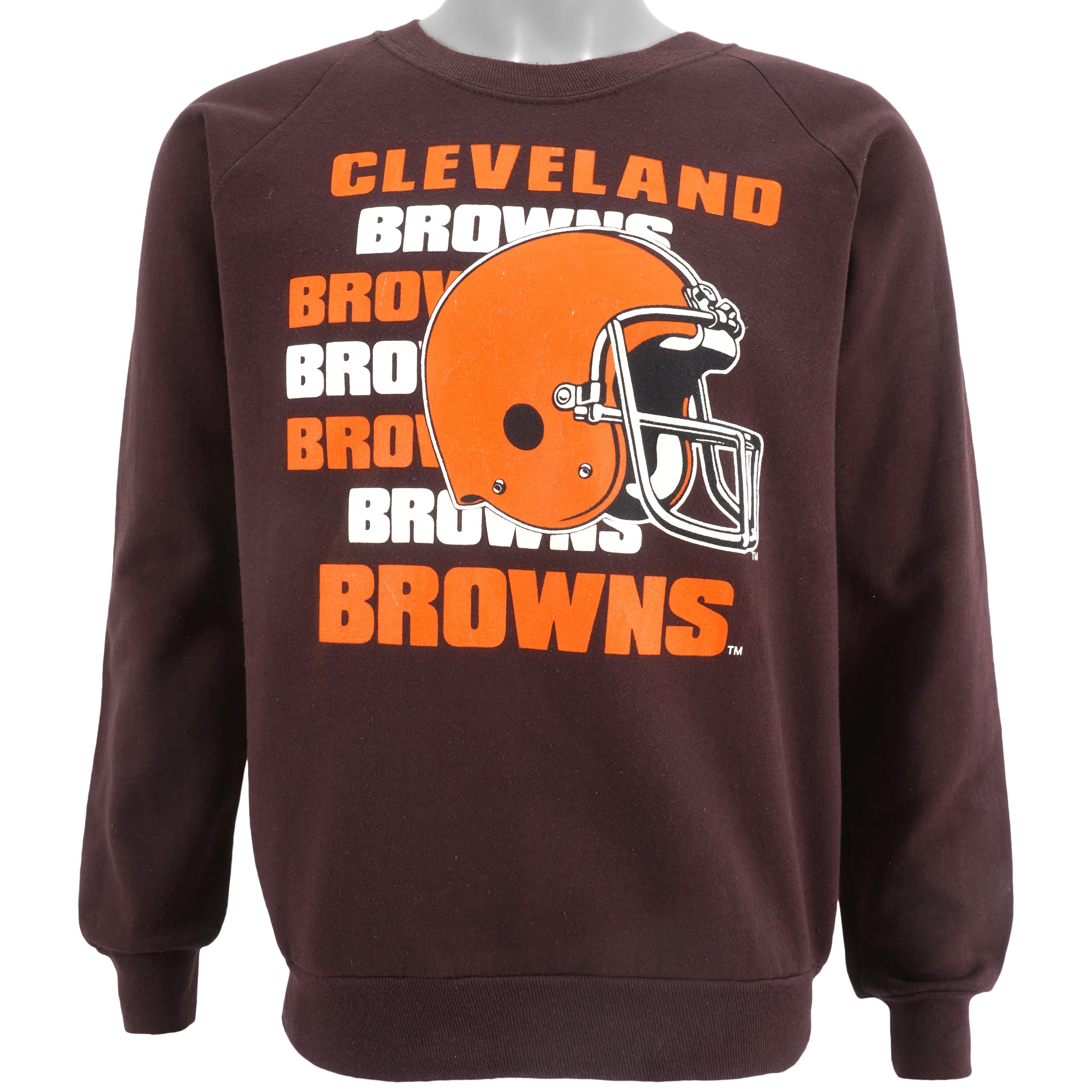 Vintage 80s 90s Cleveland Browns Crew Neck Sweater Sweatshirt Size L GARAN  Inc