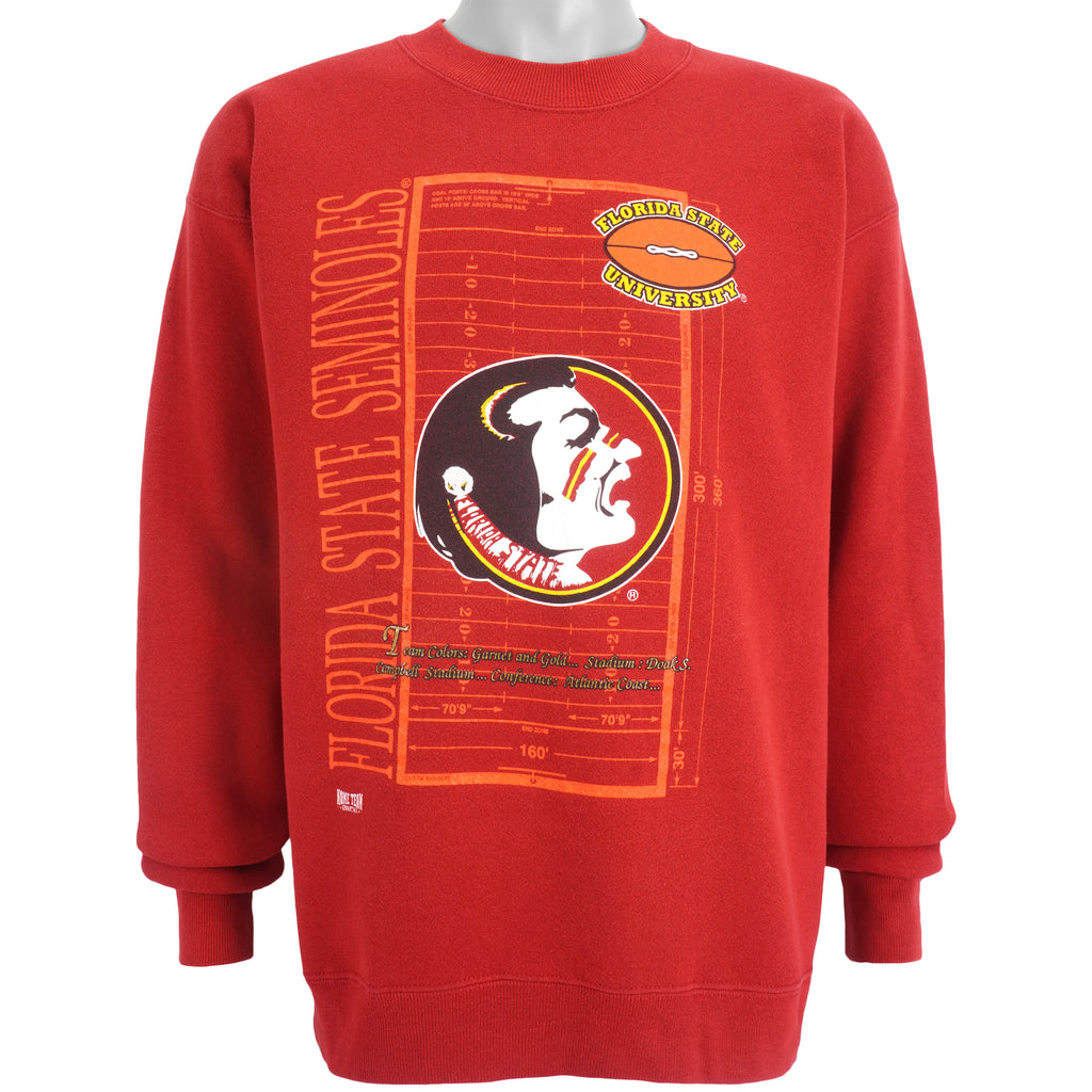 NCAA (Home Team) - Florida State Seminoles Crew Neck Sweatshirt 1990s Large Vintage Retro Football College