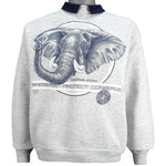 Vintage - Elephant Preserve Protect Conserve Sweatshirt 1990s Large