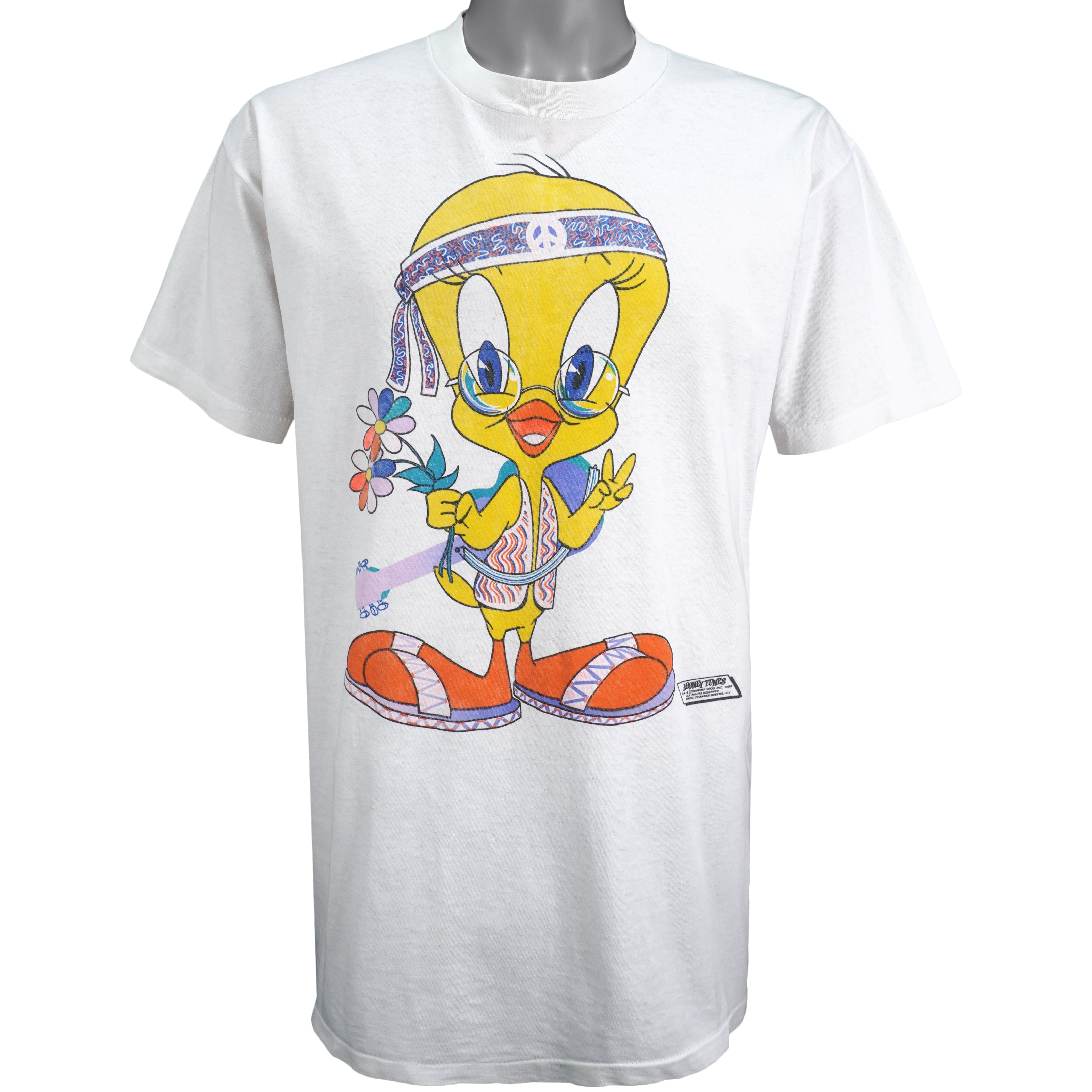 Vintage NHL - Toronto Maple Leafs x Looney Tunes Single Stitch T-Shirt 1993 Medium