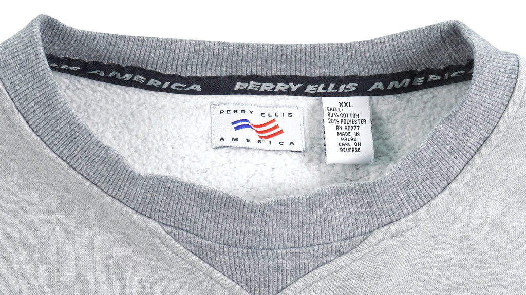 Vintage - Perry Ellis America Embroidered Sweatshirt XX-Large Vintage Retro