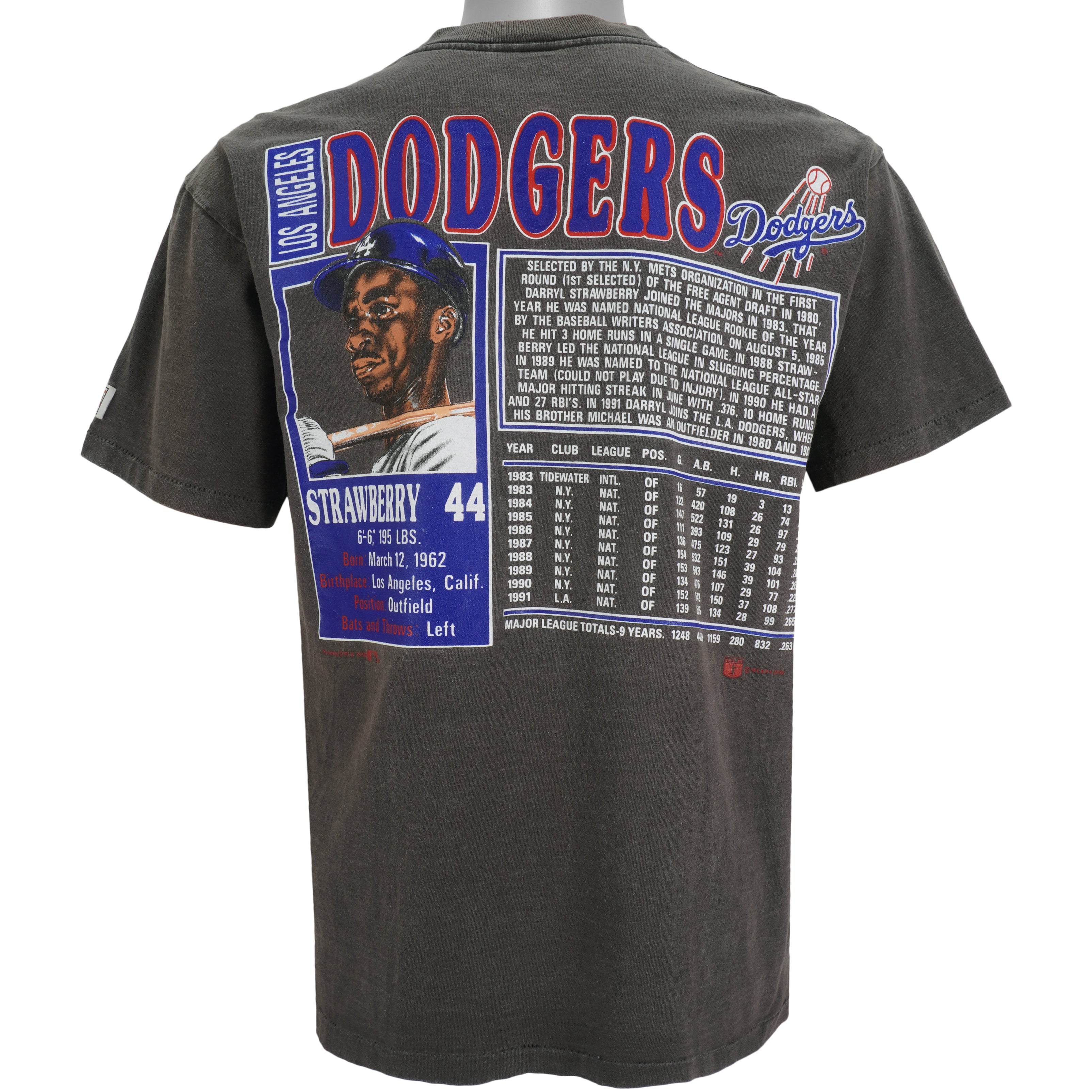 Vintage Los Angeles Dodgers Looney Tunes Gray T Shirt Medium MLB Baseball