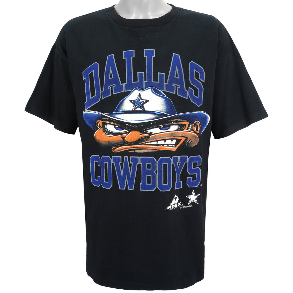 NFL (Apex One) - Dallas Cowboys Big Spell-Out T-shirt 1993 X-Large Vintage Retro Football