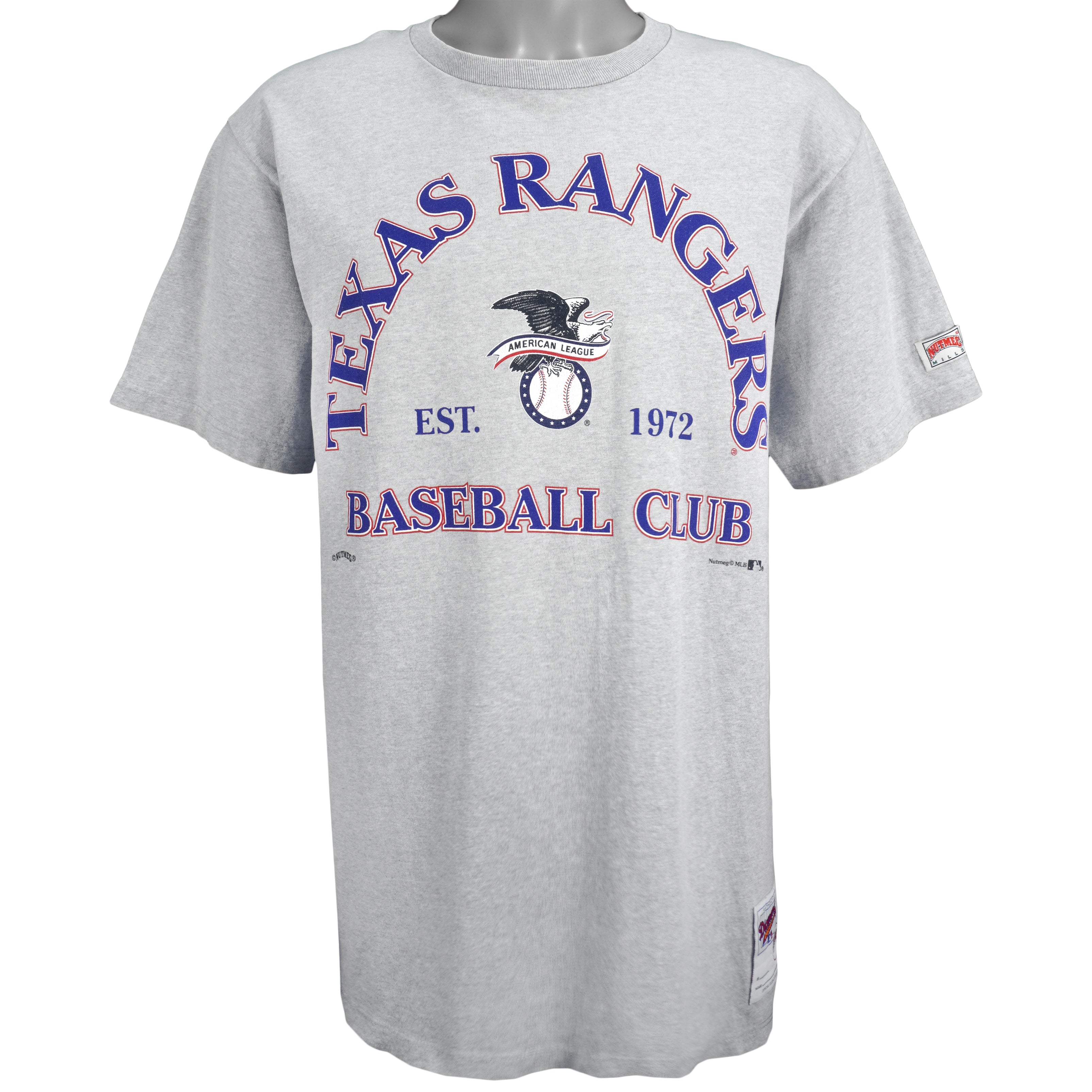 Vintage 90s Texas Rangers Graphic T-Shirt Mens M MLB Baseball USA Made  Nutmeg