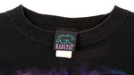 Vintage (Habitat) - Black Wolfe Crew Neck Sweatshirt 1990s Large Vintage Retro