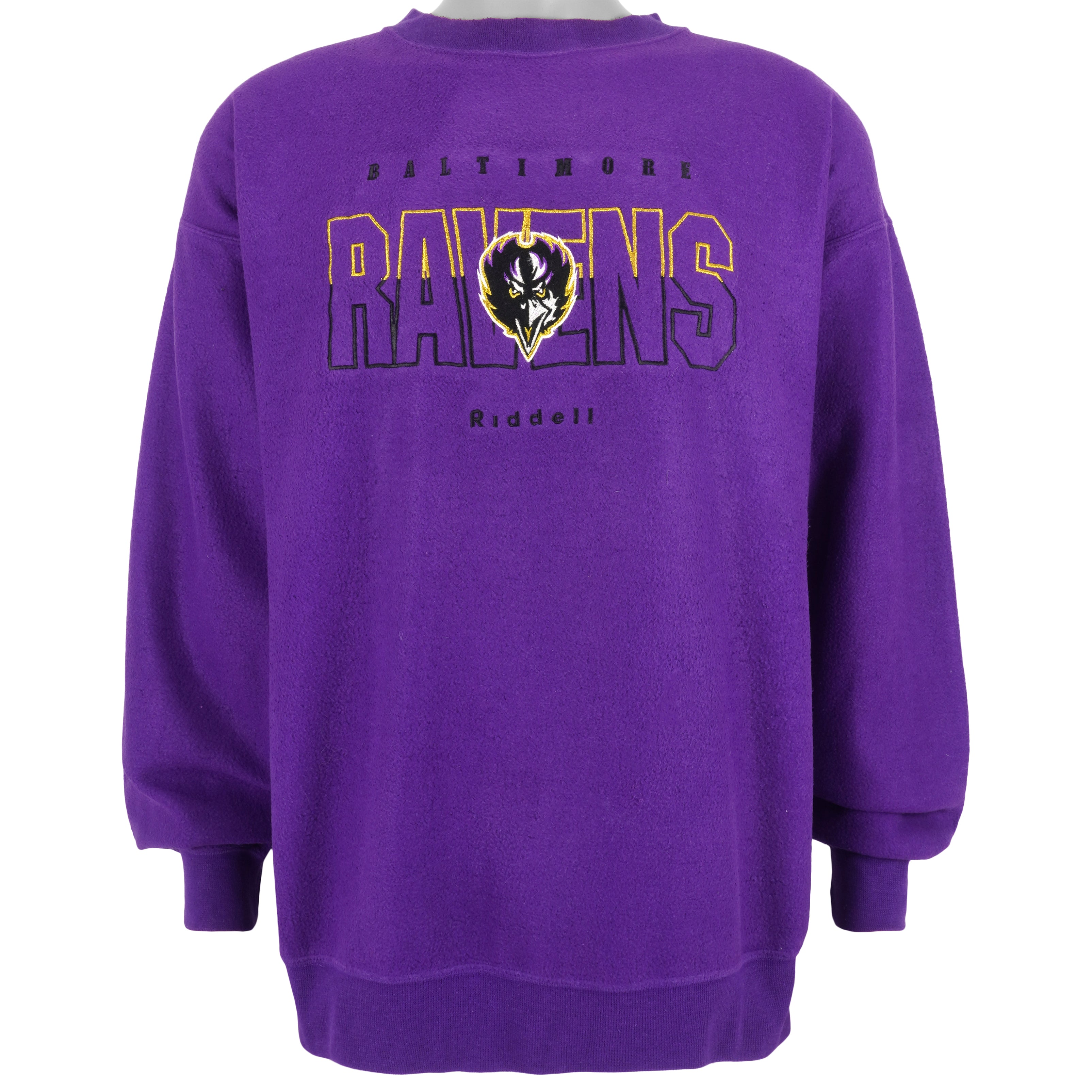 CustomCat Baltimore Ravens Vintage NFL Crewneck Sweatshirt Purple / L