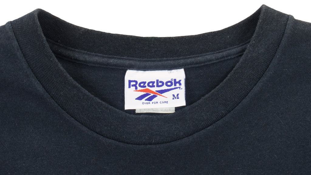 Reebok - Black Above The Rim Hoopwear T-Shirt 1990s Medium Vintage Retro