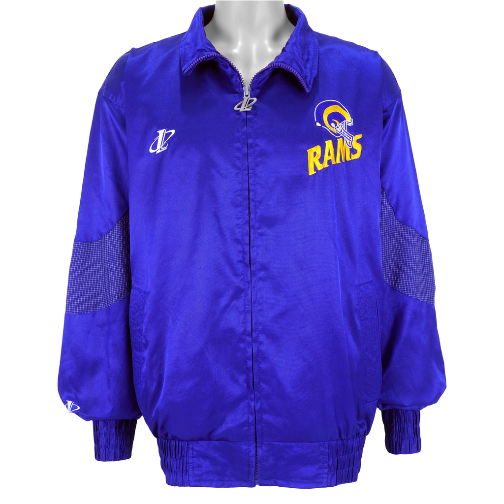 NFL (Pro Line) - St. Louis Rams Spell-Out Embroidered Windbreaker 1990s Large Vintage Retro Football