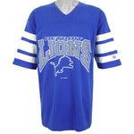 NFL (Logo 7) - Detroit Lions Big Logo Football Jersey 1995 Large Vintage Retro Football