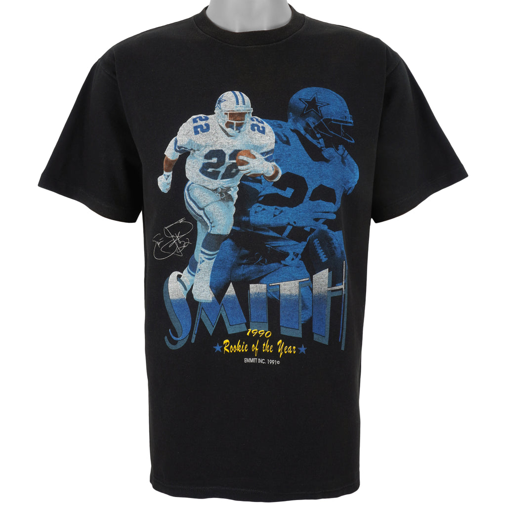 Starter - Dallas Cowboys - Emmitt Rookie Of The Year T-Shirt 1990 Large Vintage Retro Football 