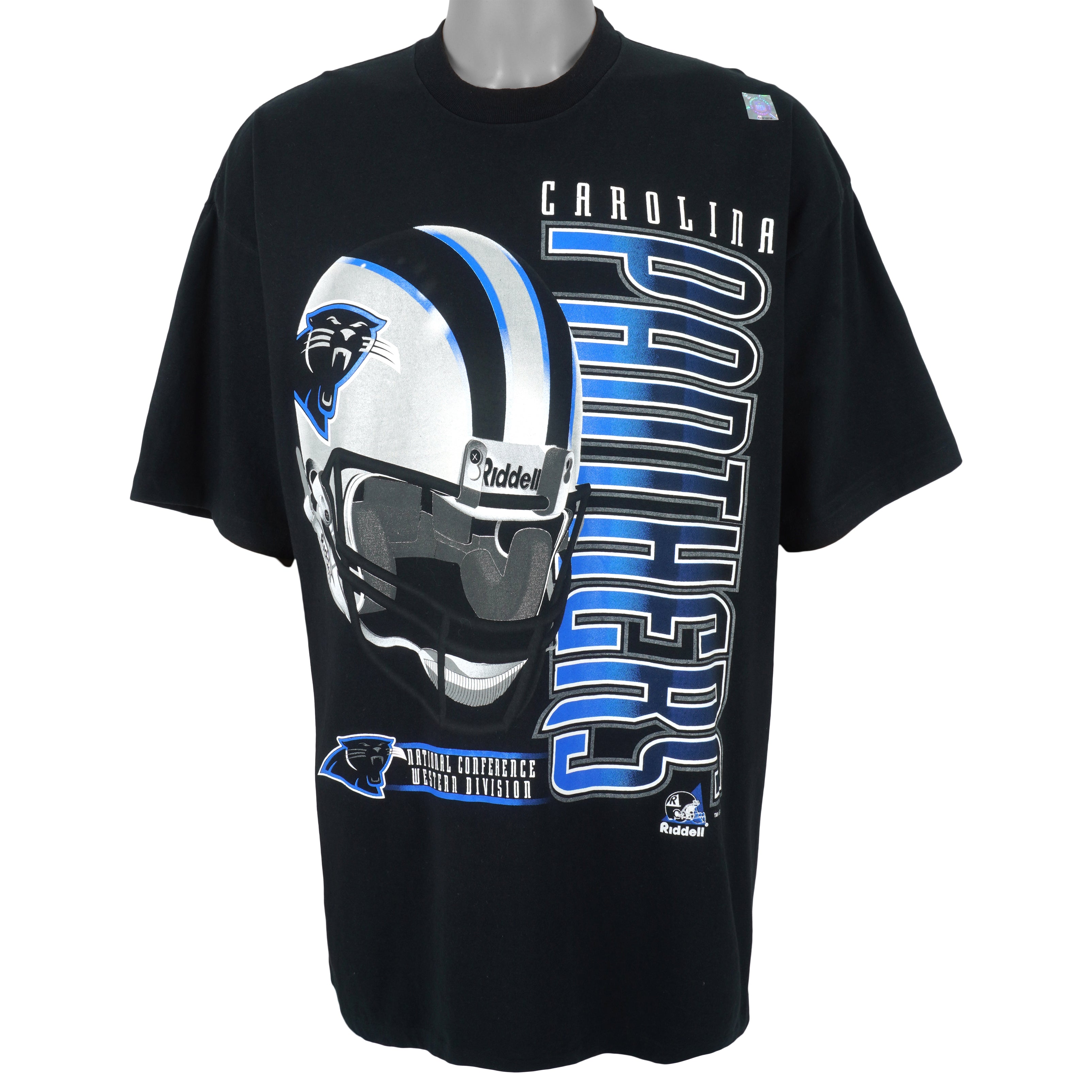 NFL Carolina Panthers Varsity Spell Out T-Shirt (L)