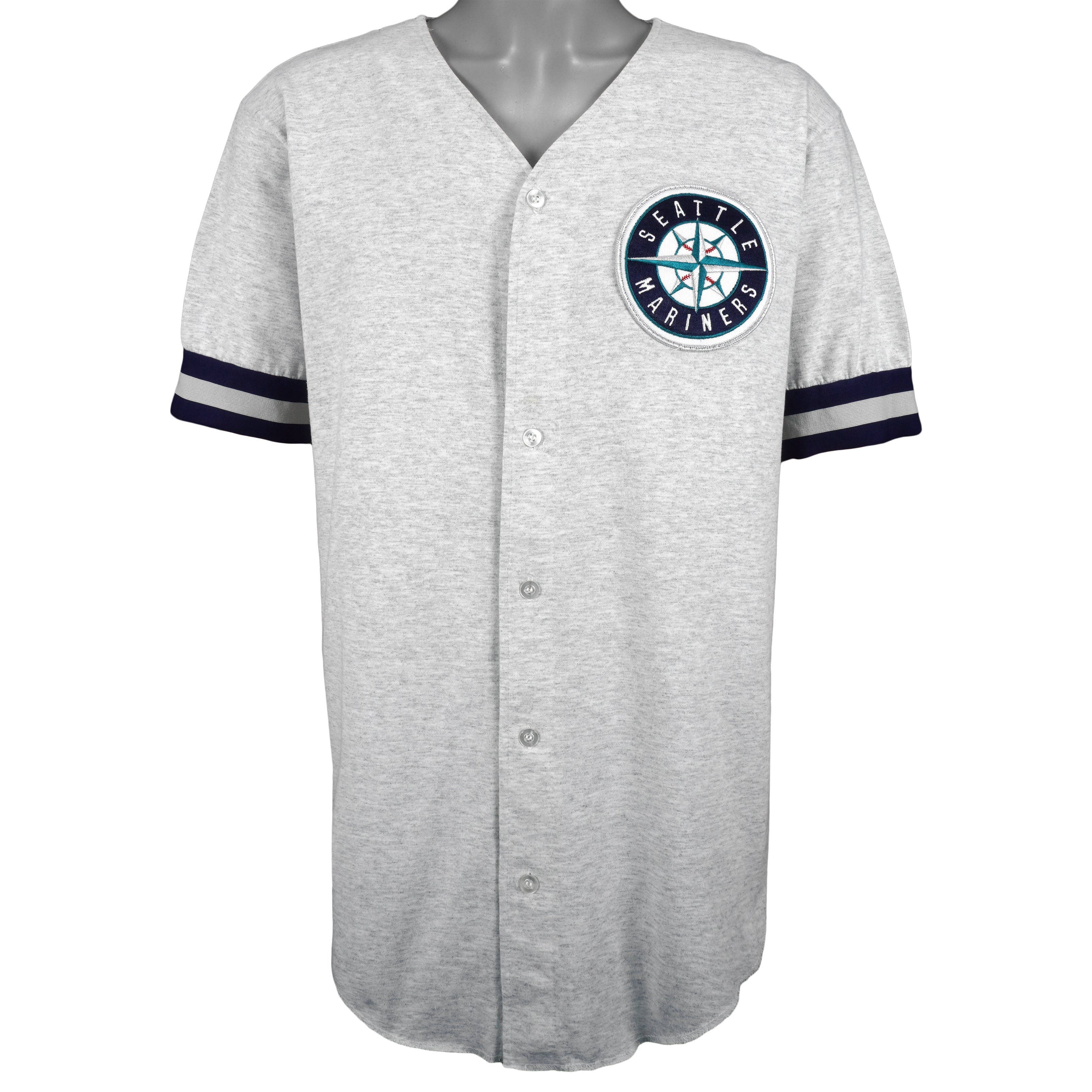 Seattle Mariners Jersey MENS XL Sewn retro Button Up MLB Vtg 90s