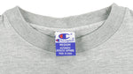 Champion - Grey Big Spell-Out Deadstock T-Shirt 1990s Medium Vintage Retro