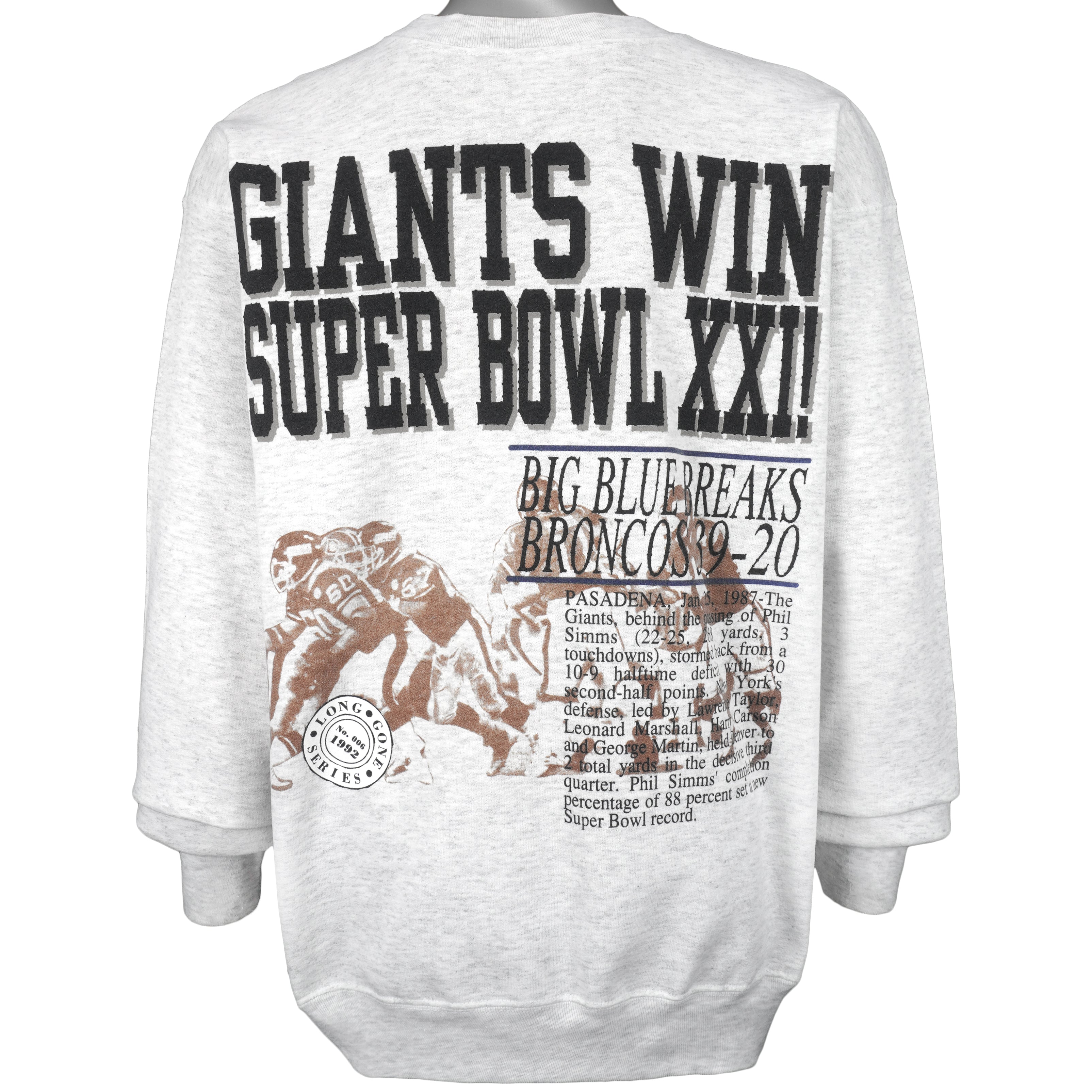 Vintage NFL (Nutmeg) - 'New York Giants, Super Bowl XXV Champions' Crew  Neck Sweatshirt 1990 Large – Vintage Club Clothing