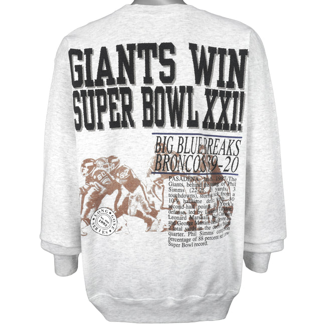 Vintage NFL (Long Gone) - 'Giants, Super Bowl 1986 Champs' Crew Neck  Sweatshirt 1992 X-Large – Vintage Club Clothing