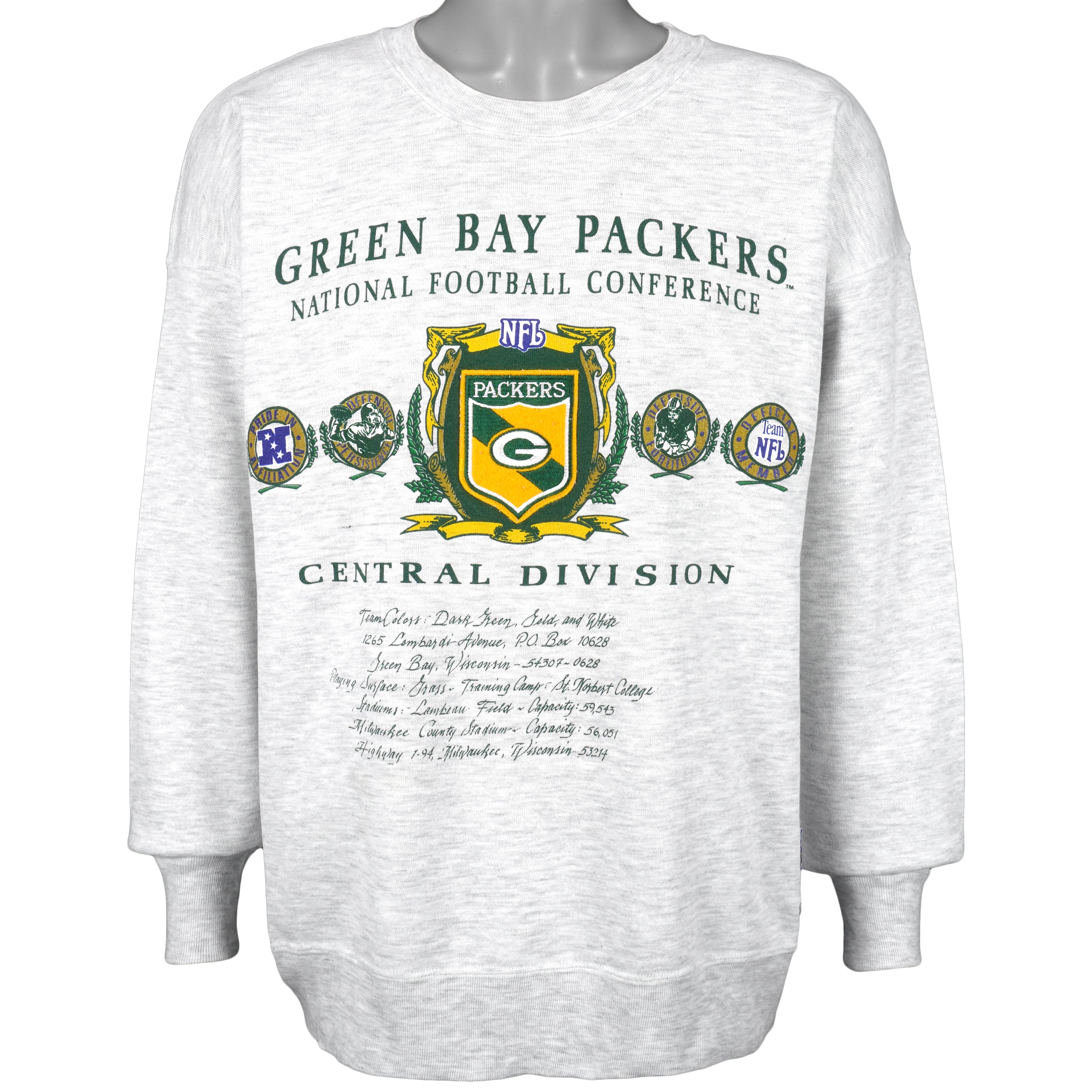 Green Bay Packers Nfl 1996 Nfc Champions Crew Sweatshirt