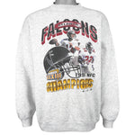 NFL (Tultex) - Atlanta Falcons Spell-Out Crew Neck Sweatshirt 1998 X-Large Vintage Retro Football