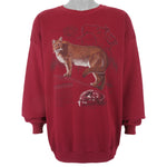 Vintage - Red Mountain Lion Crew Neck Sweatshirt 1990s XX-Large
