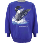 Vintage (Penmans) - Canadian Wildlife Federation Crew Neck Sweatshirt 1990s X-Large