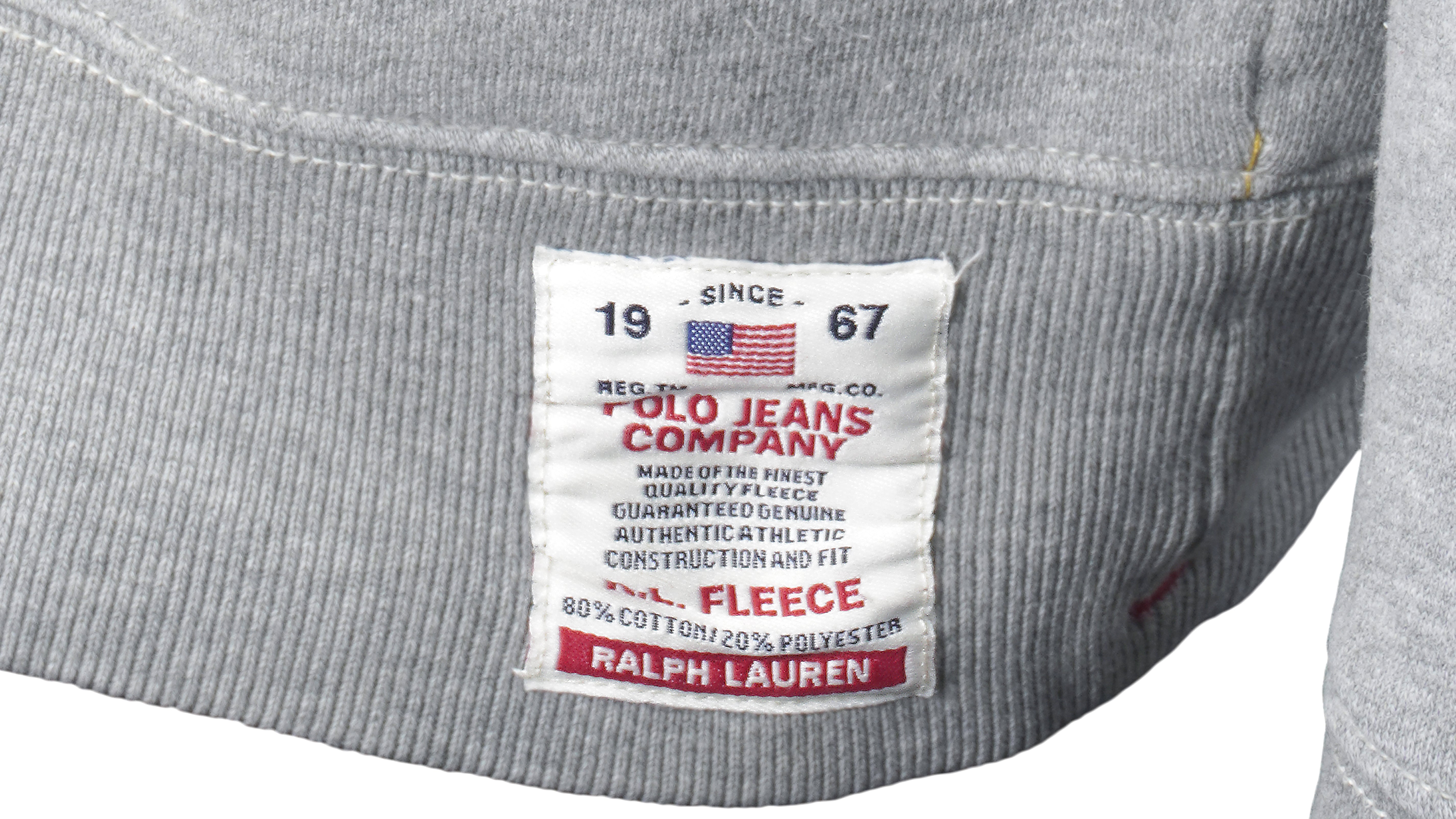 Vintage Ralph Lauren (Polo) - Grey RL-67 Crew Neck Sweatshirt X