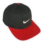 Nike - Black Big Logo Adjustable Hat 1990s OSFA Vintage Retro