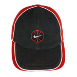 Nike - Black & Red Spell-Out Adjustable Hat 1990s OSFA