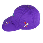 Reebok - Purple Spell-Out Fitted Hat 1990s Vintage Retro