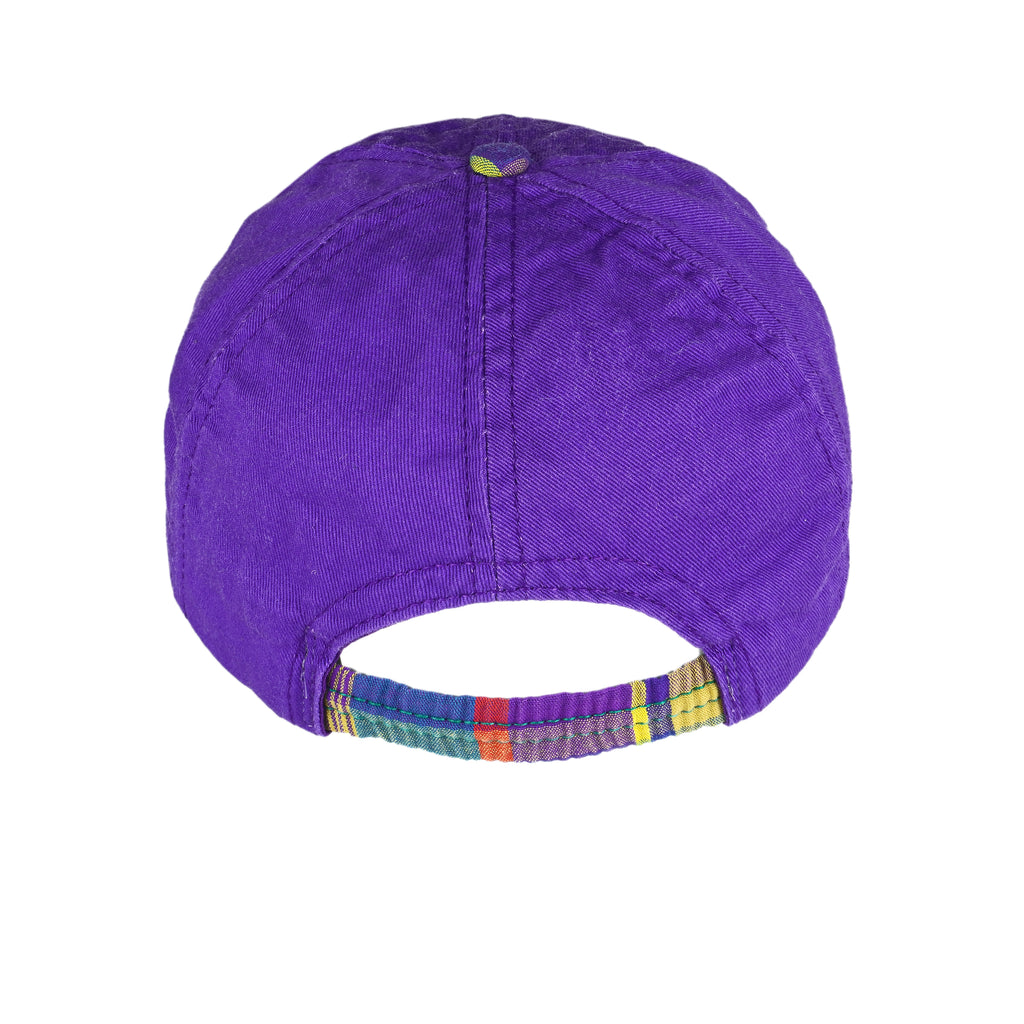 Reebok - Purple Spell-Out Fitted Hat 1990s Vintage Retro