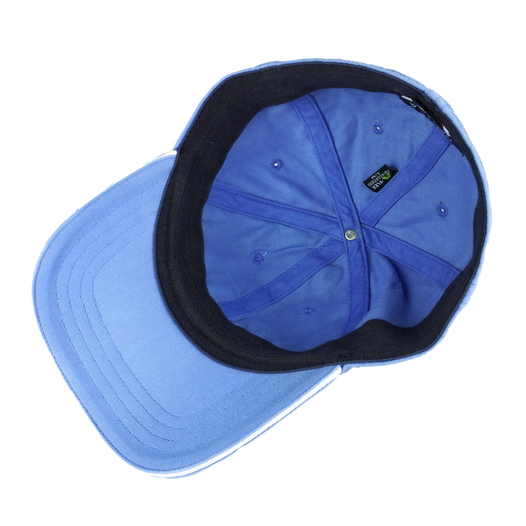 Nautica - Blue Big Logo Fitted Hat 1990s Small/Medium Vintage Retro