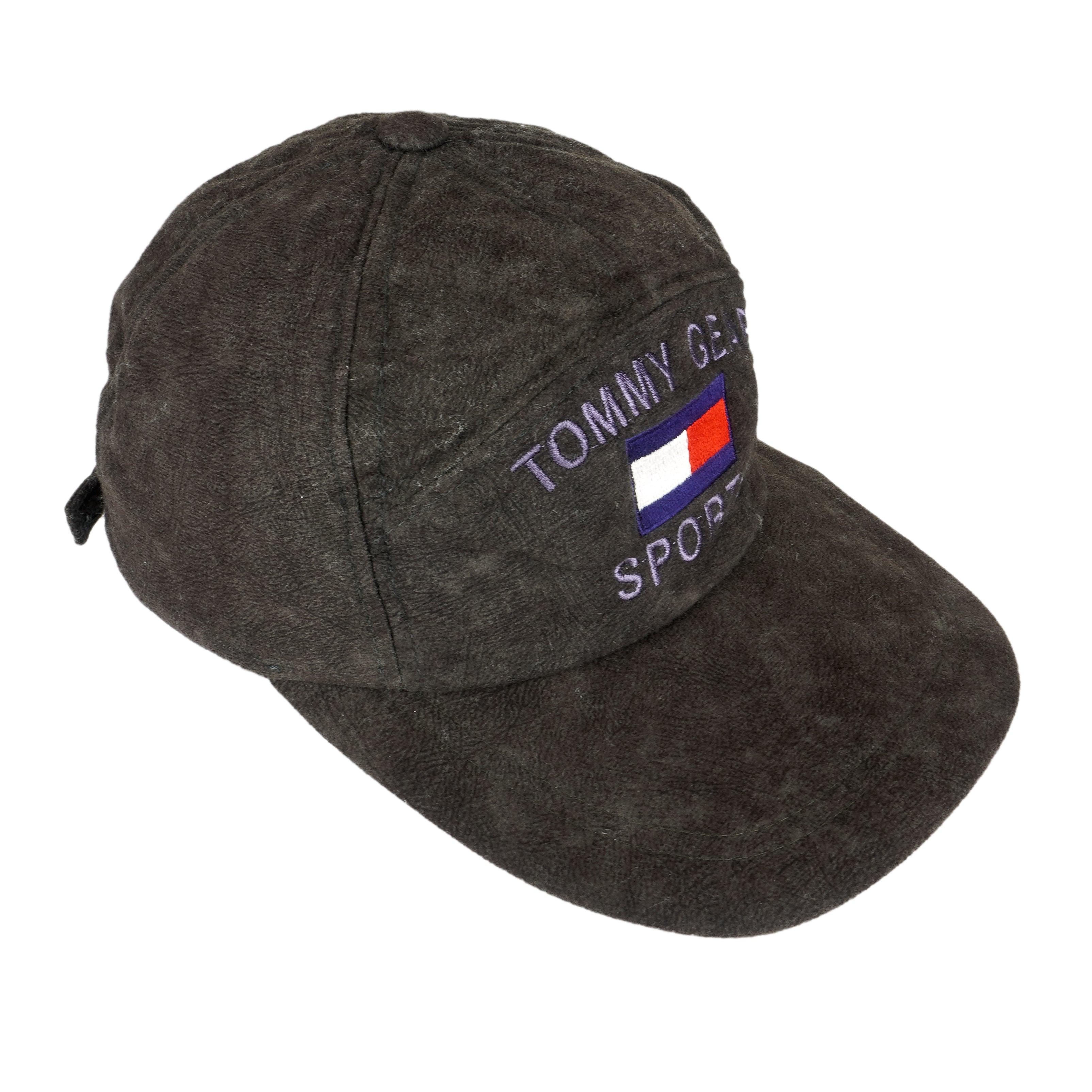 ikke detaljeret Land Vintage Tommy Hilfiger - Dark Grey Spell-Out Strapback Hat 1990s OSFA –  Vintage Club Clothing