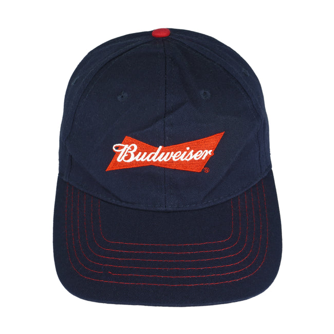 Vintage Budweiser (K Products) - Blue Spell-Out Strapback Hat 