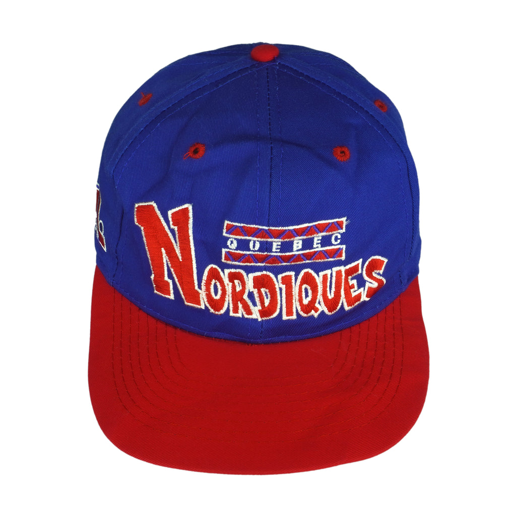 NHL - Quebec Nordiques Snap Back Hat 1990s OSFA Vintage Retro Hockey