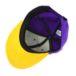 Nike - Purple Big Spell-Out & Logo Snap Back Hat 1990s OSFA Vintage Retro