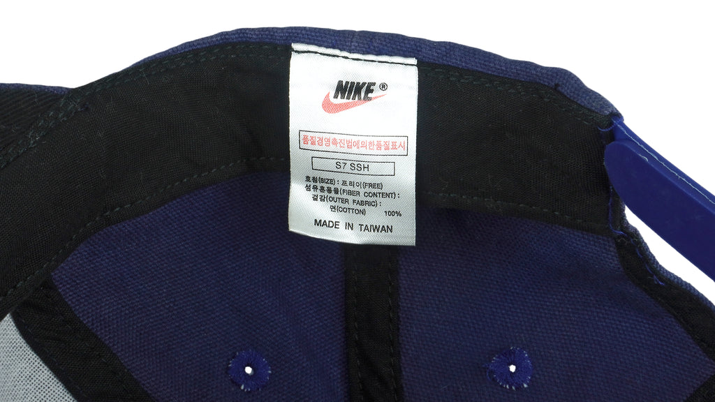 Nike - Blue Snap Back Hat 1990s OSFA Vintage Retro