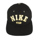 Nike - Black Spell-Out Snap Back Hat 1990s OSFA Vintage Retro