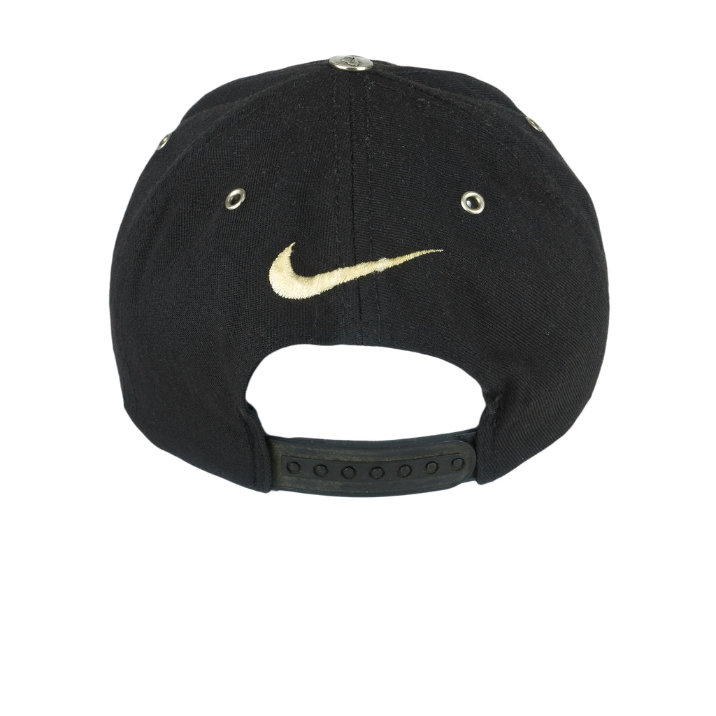 Nike - Black Spell-Out Snap Back Hat 1990s OSFA Vintage Retro