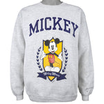 Disney - Mickey Mouse Spell-Out Crew Neck Sweatshirt 1990s Medium Vintage Retro